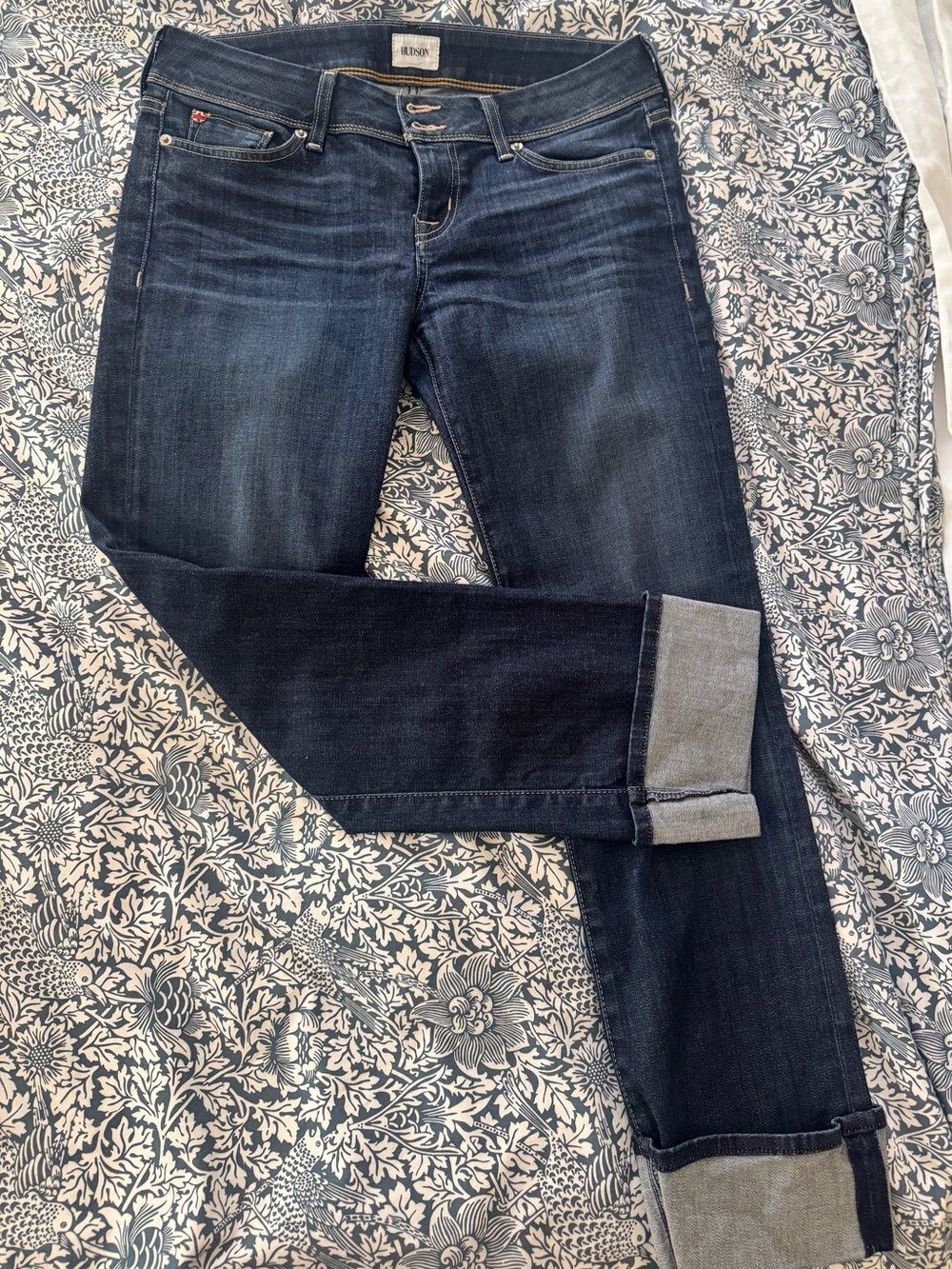 Hudson Jeans Dark Indigo Ankle Crop Jeans